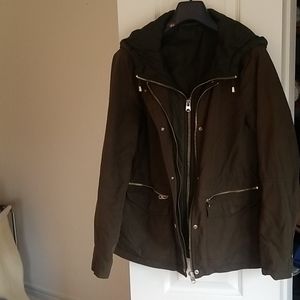 Forest Green double zip fall jacket
